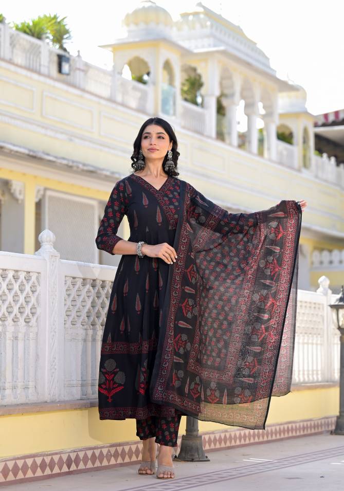 193 Dhruvi Designer Rayon Printed Kurti With Bottom Dupatta Wholesale Shop In Surat
